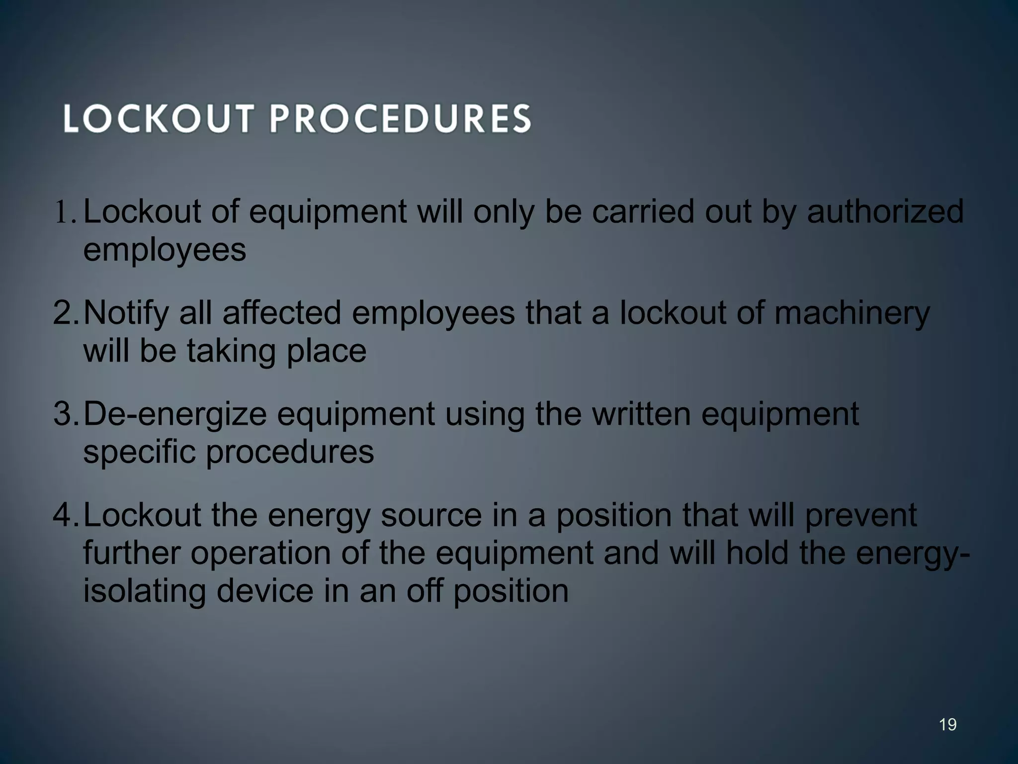 Lock Out / Tag Out | PPT