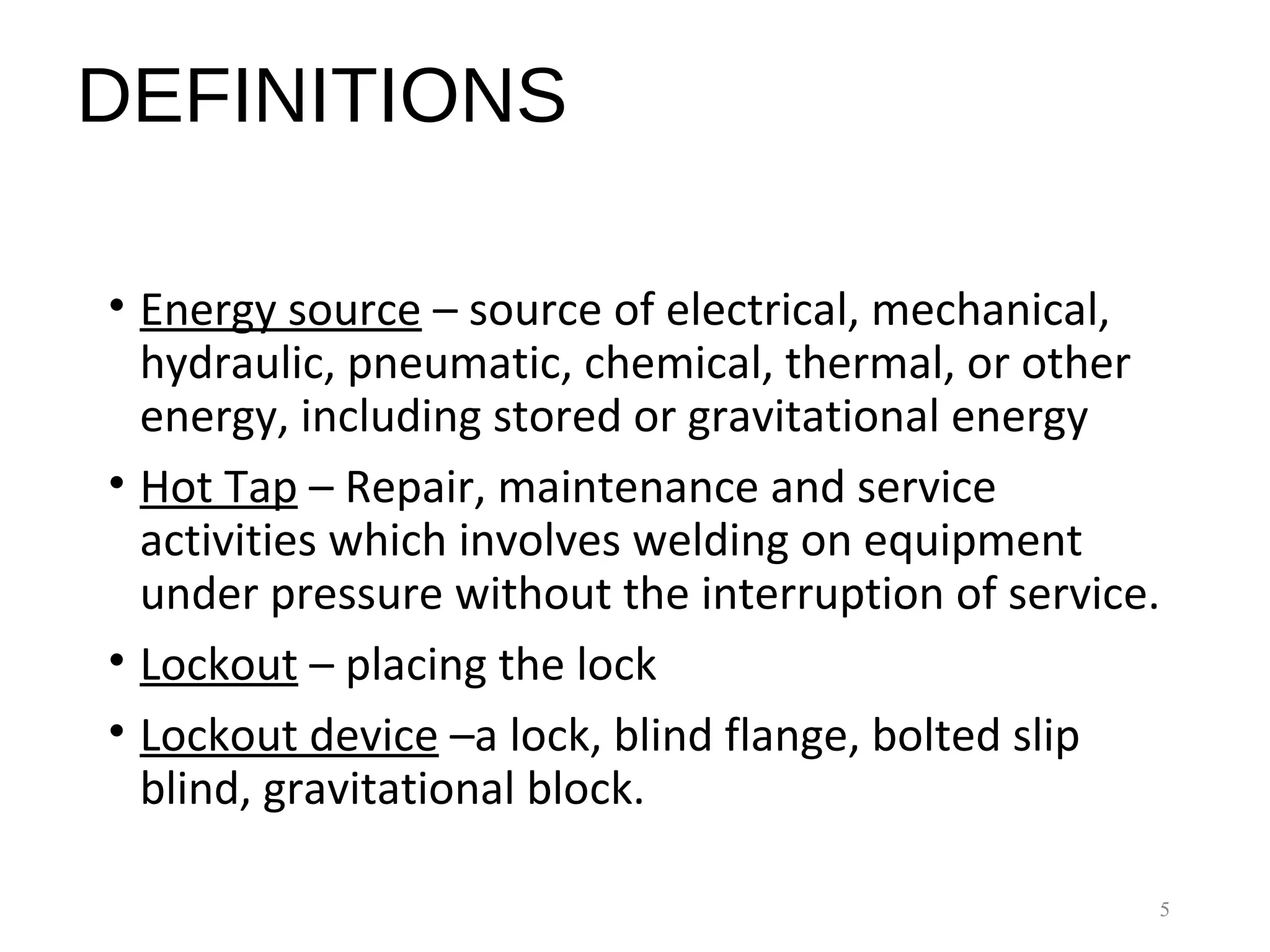Lockout/Tagout | PPT