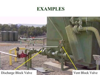 46
Discharge Block Valve Vent Block Valve
EXAMPLES
 