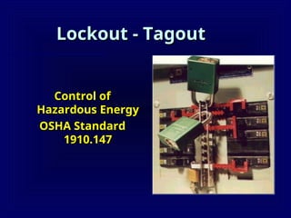 lockout tagout - energy isolation technology | PPT