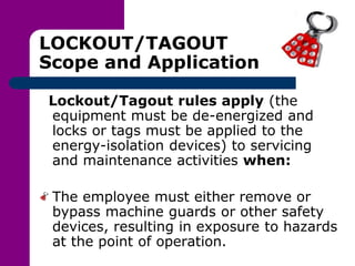 LOCK OUT TAG OUT TRAINING FOR HEALTH & SAFETY | PDF