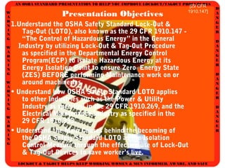 An OSHA - LOTO Presentation | PPT