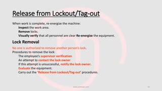 Lock out and Tag out Training ppt and pdf | PPT