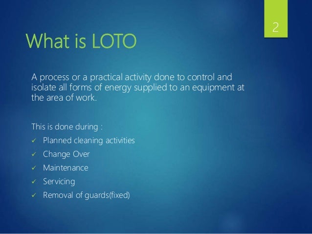 loto basics what is loto