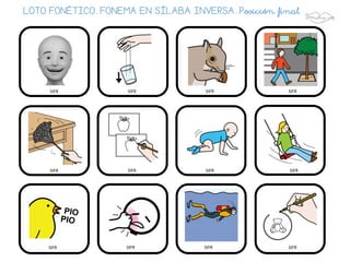 Loto fonético fonema r inversa vocabulario | PDF