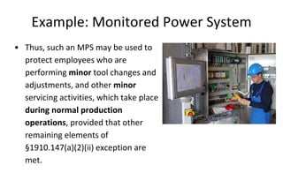 Lockout Minor Servicing Exceptions | PPTX