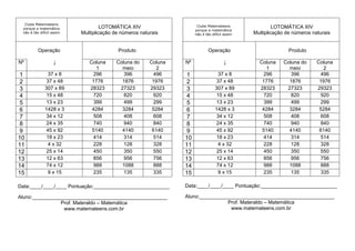 Clube Matemateens
                                    LOTOMÁTICA XIV                     Clube Matemateens                ...