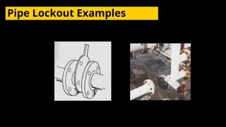 Pipe Lockout Examples
 