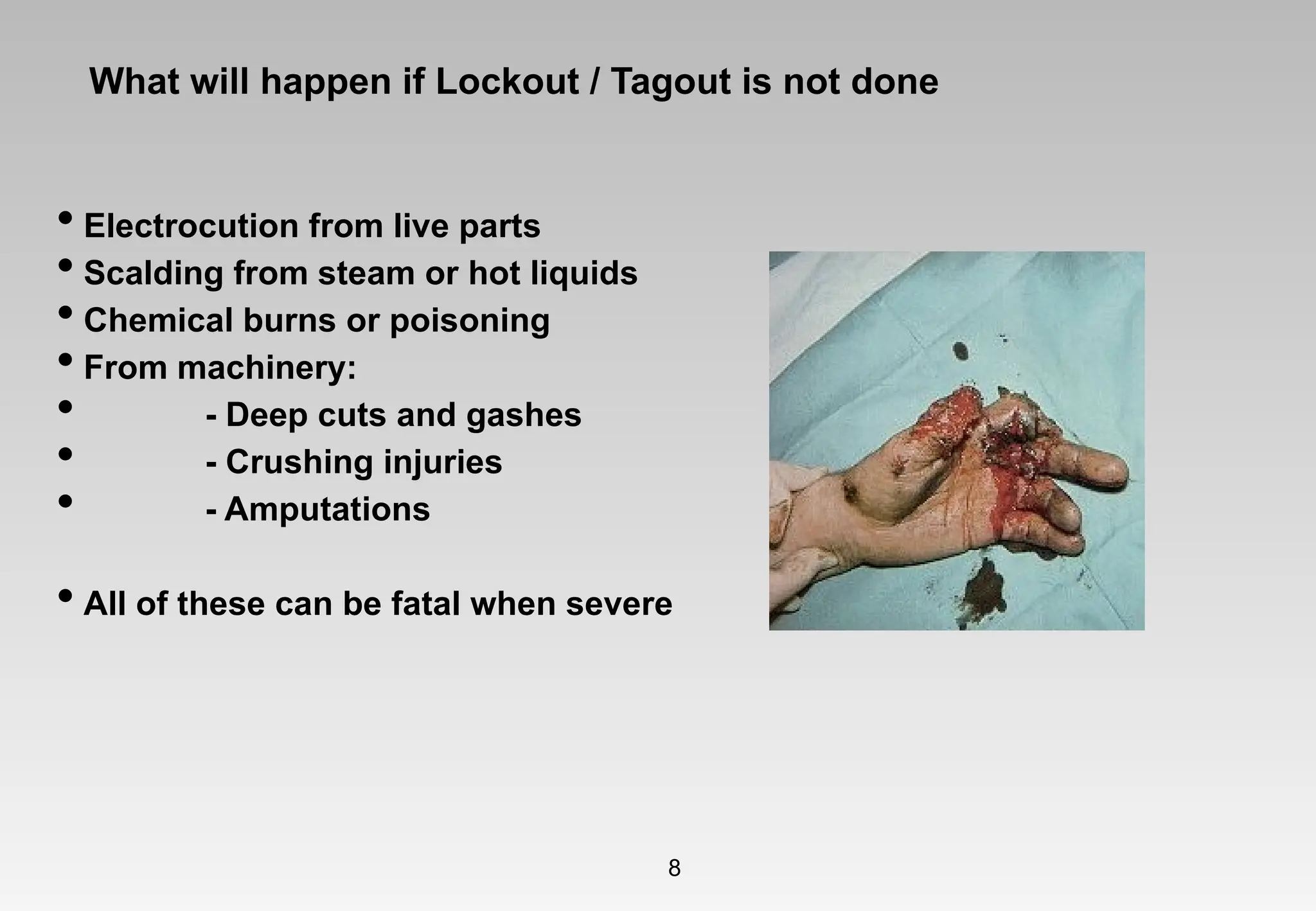 Lock out/ tag out Presentation (LOTO) training how to use Lock out tag ...