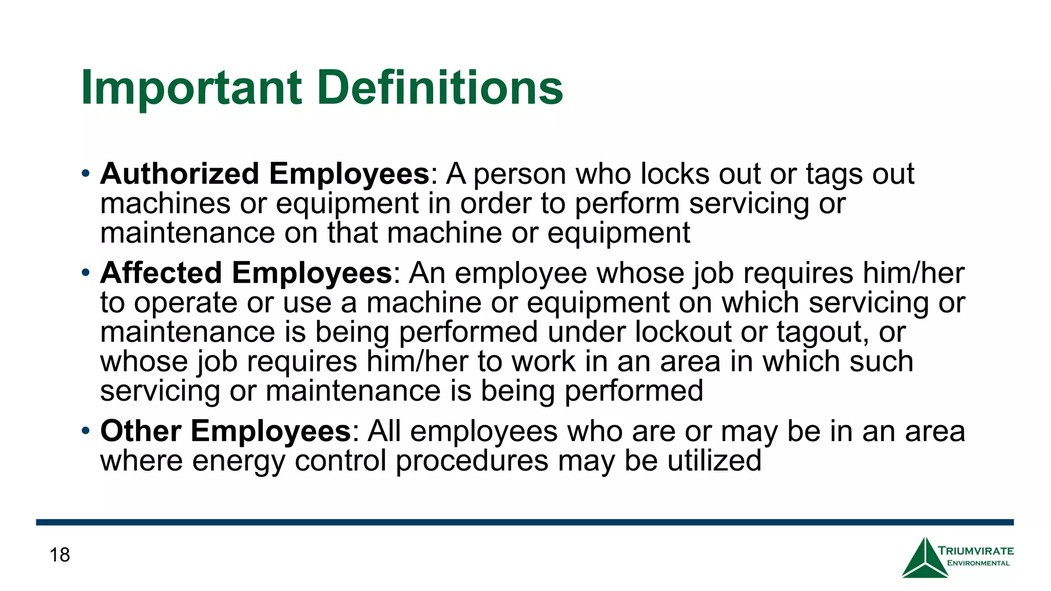 Complying with OSHA's Lockout/Tagout Rules: Control Hazardous Energy ...