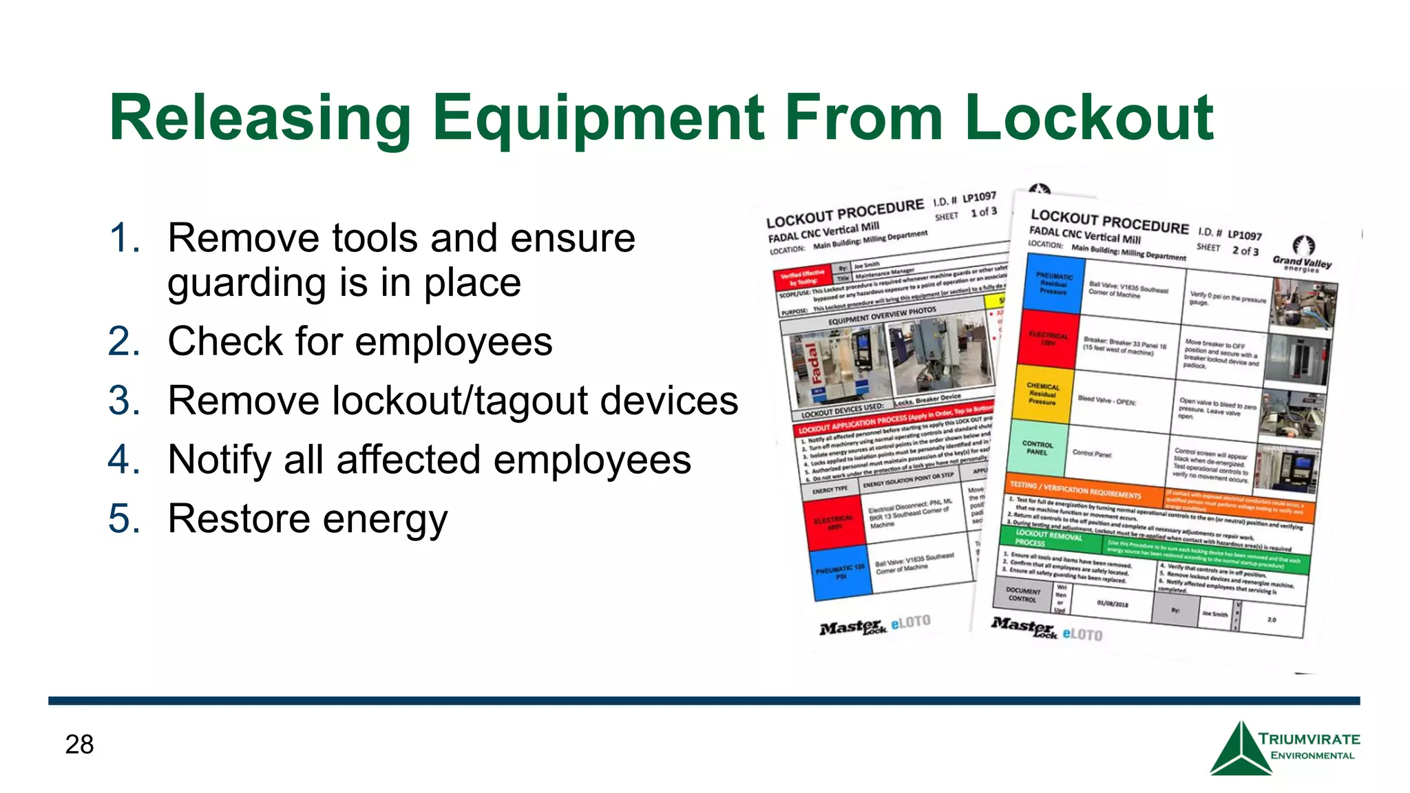 Complying with OSHA's Lockout/Tagout Rules: Control Hazardous Energy ...