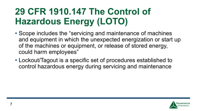 Complying with OSHA's Lockout/Tagout Rules: Control Hazardous Energy ...
