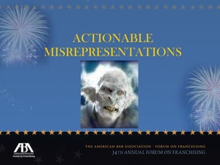 ACTIONABLE MISREPRESENTATIONS 