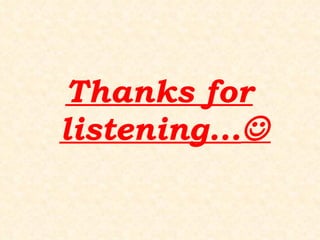 Thanks for listening...  