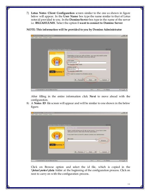 Lotus notes 7