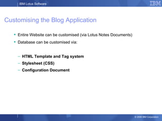 Lotus Notes Blog Template | PPT