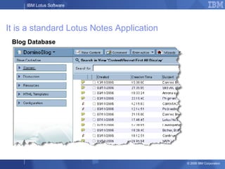 Lotus Notes Blog Template | PPT