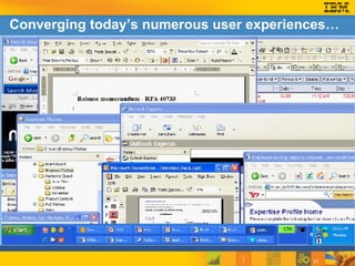 Converging today’s numerous user experiences… 
