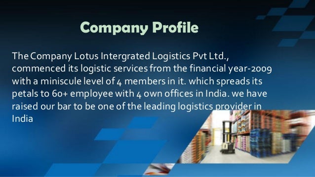 Logistics lotus flower