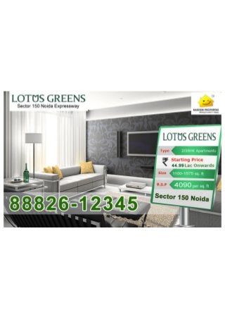Lotus greens sports city sector-150 noida expressway ..  8882612345