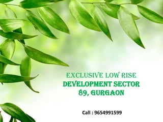 Exclusive Low Rise
Development Sector
89, Gurgaon
Call : 9654991599

 
