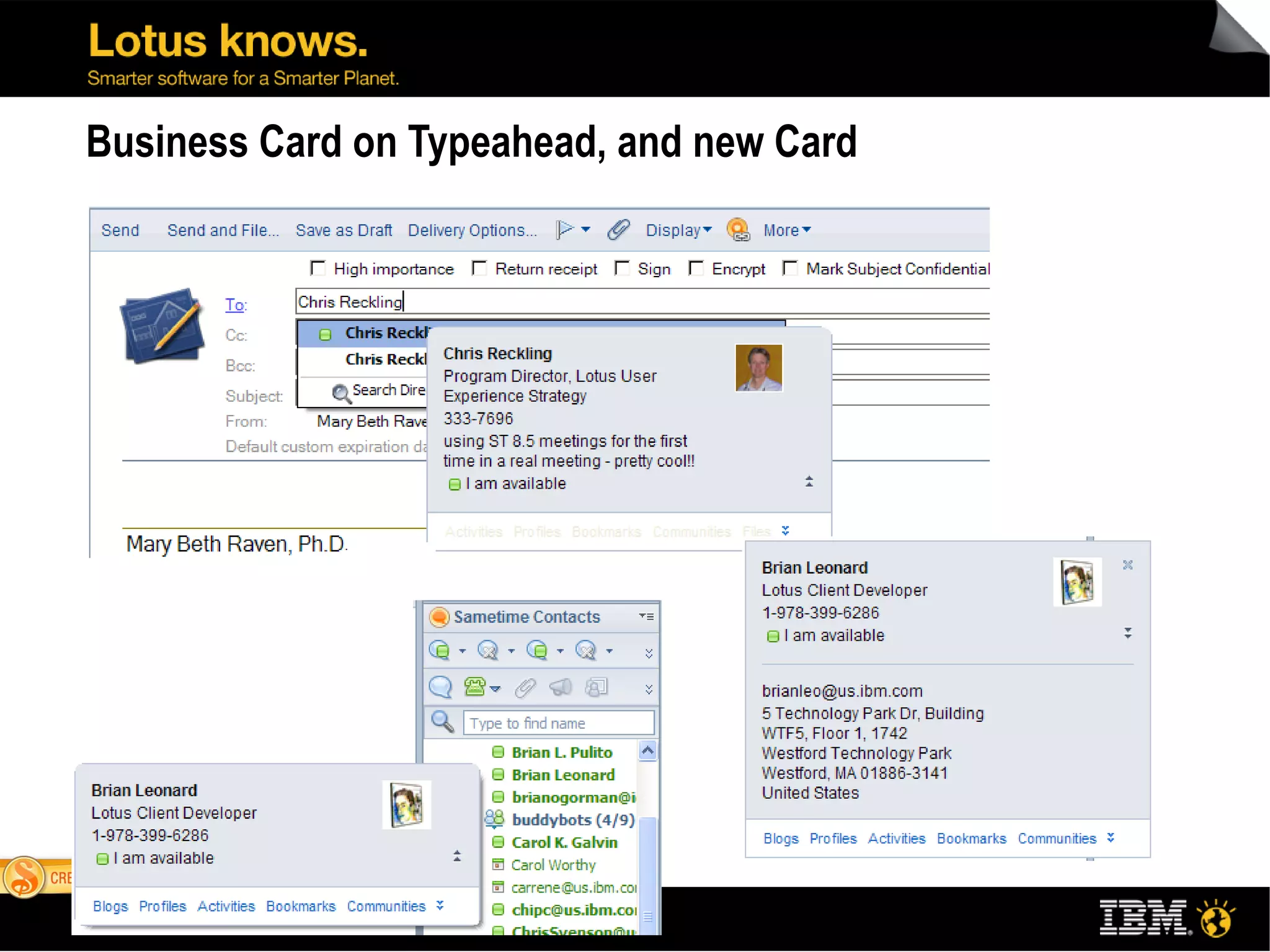 Business Card on Typeahead, and new Card 