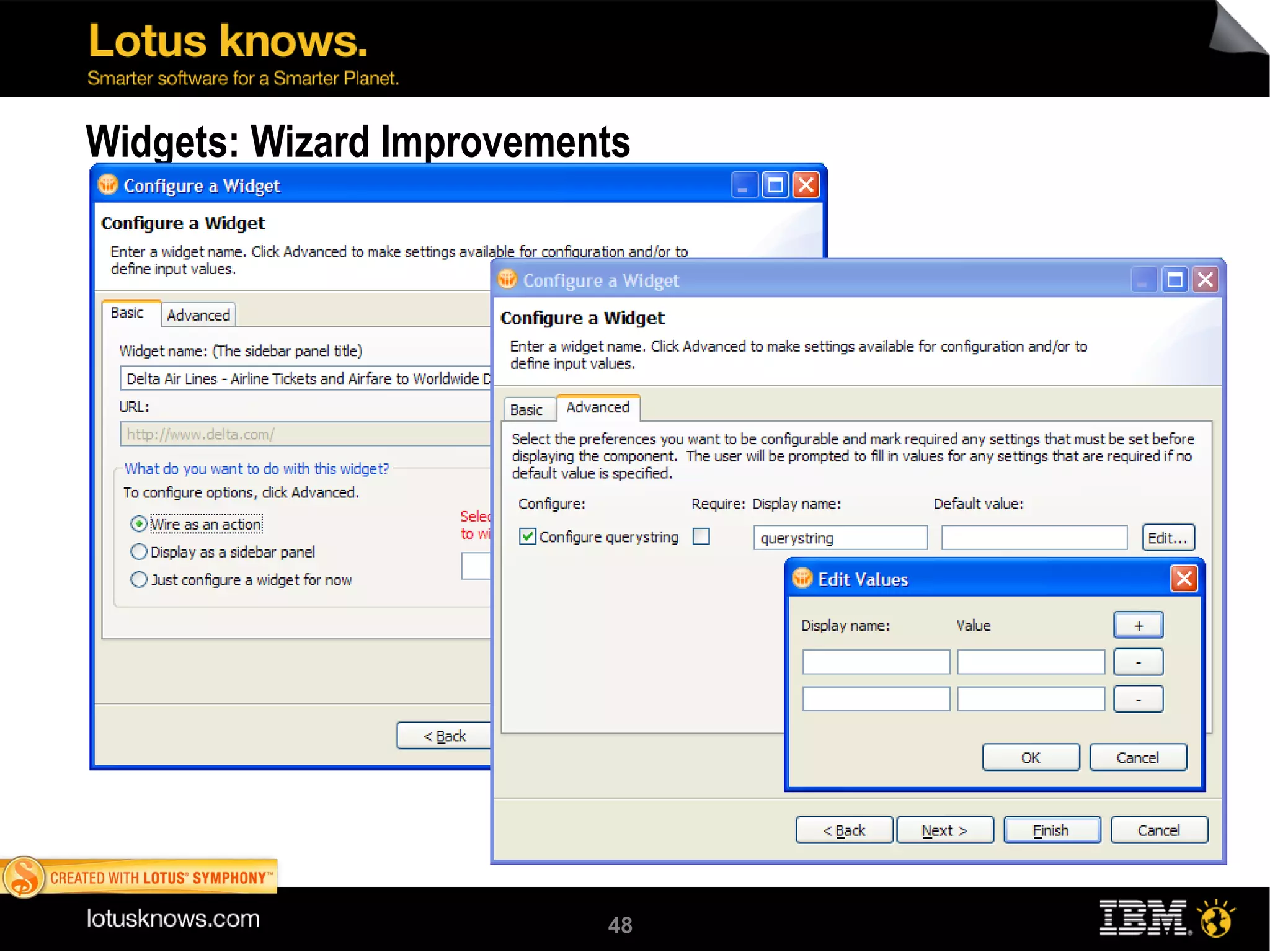 Widgets: Wizard Improvements 