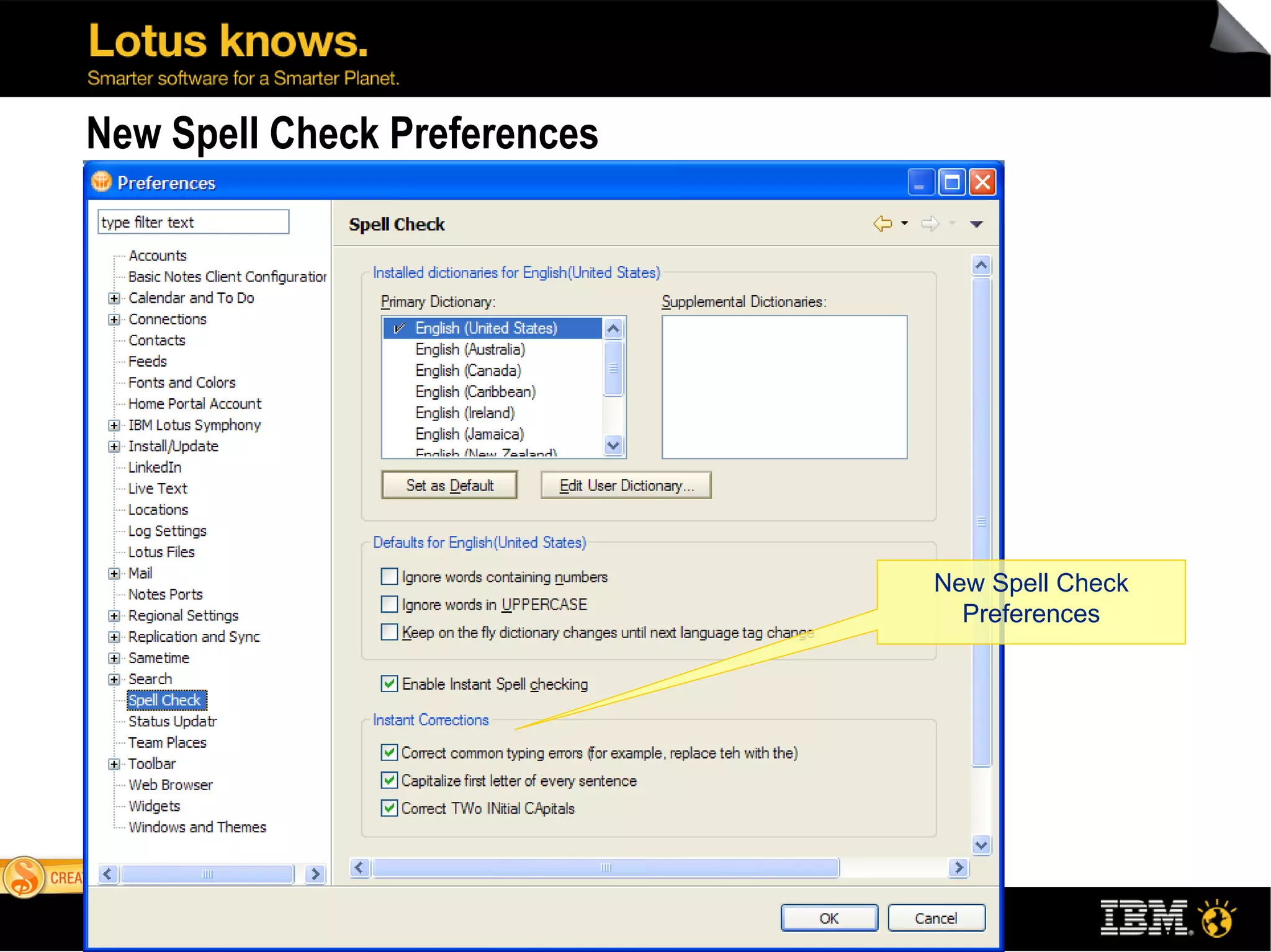 New Spell Check Preferences New Spell Check Preferences 