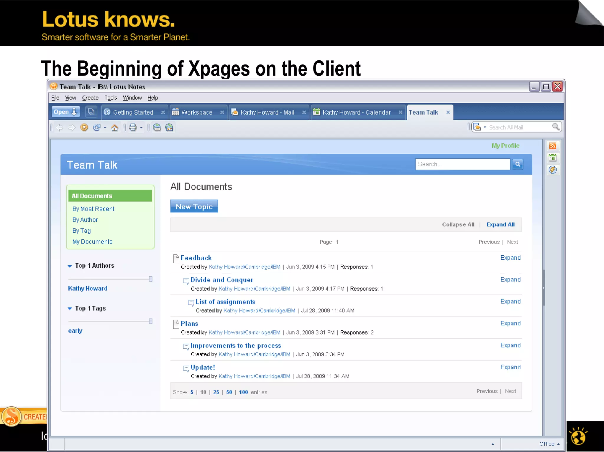 The Beginning of Xpages on the Client 