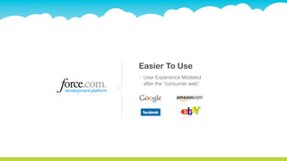 Easier To Use
‣   User Experience Modeled
    after the “consumer web”
 