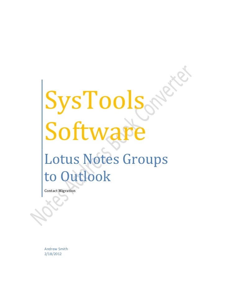 Lotus notes migration to outlook 8.03.02