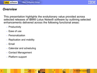 Lotus Notes 8.5 version to version comparison