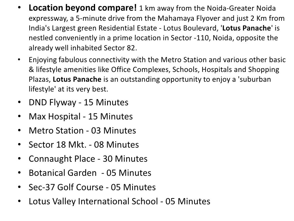 Lotus panache Resale contact vijendra 9540959227