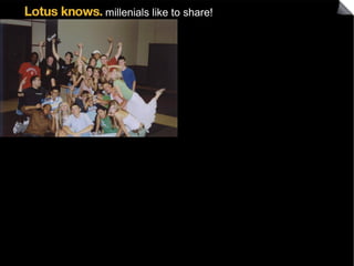 millenials like to share! 