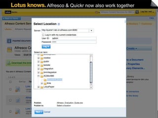 Alfresco & Quickr now also work together 