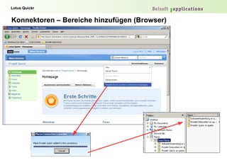 Bibliothek – Dateien (Hochladen einer Datei ohne Konnektor) - Jeglicher Dateityp kann in einen Bereich hochgeladen werden - Zugriff kann eingeschränkt werden - Kommentare / Versionen können aktiviert / deaktiviert werden 