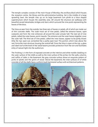 Lotus shaped temples of india | DOCX