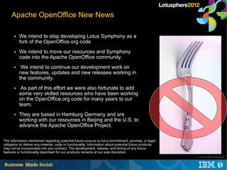 IBM - Lotus Symphony, Apache OpenOffice, IBM Docsroadmap -- lotusphere ...