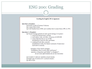 ENG 200: Grading
 