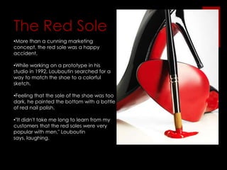 DesignOne of his earliest memories is seeing a sign prohibiting the wearing of stiletto heels in a Paris museum -- warning of potential damage to the wood floors. "I wanted to defy that. I wanted to create something that broke rules and made women feel confident and empowered.”The actual build of his shoes is architecturally inspired. He cites the gravity-defying buildings of Brazilian architect Oscar Niemeyer as an influence. 
