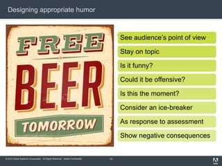 Louder faster-funnier, humor in eLearning | PPTX