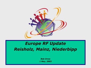1
Europe RF Update
Reisholz, Mainz, Niederbipp
Bob Drew
1 May, 2003
 