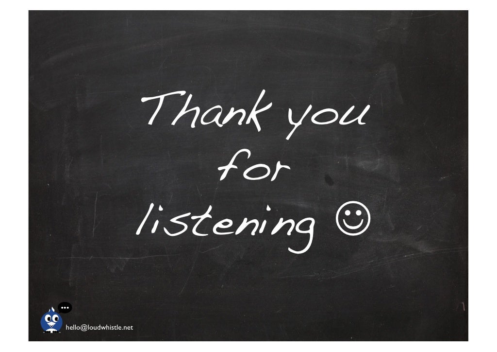 thanks for listening presentation