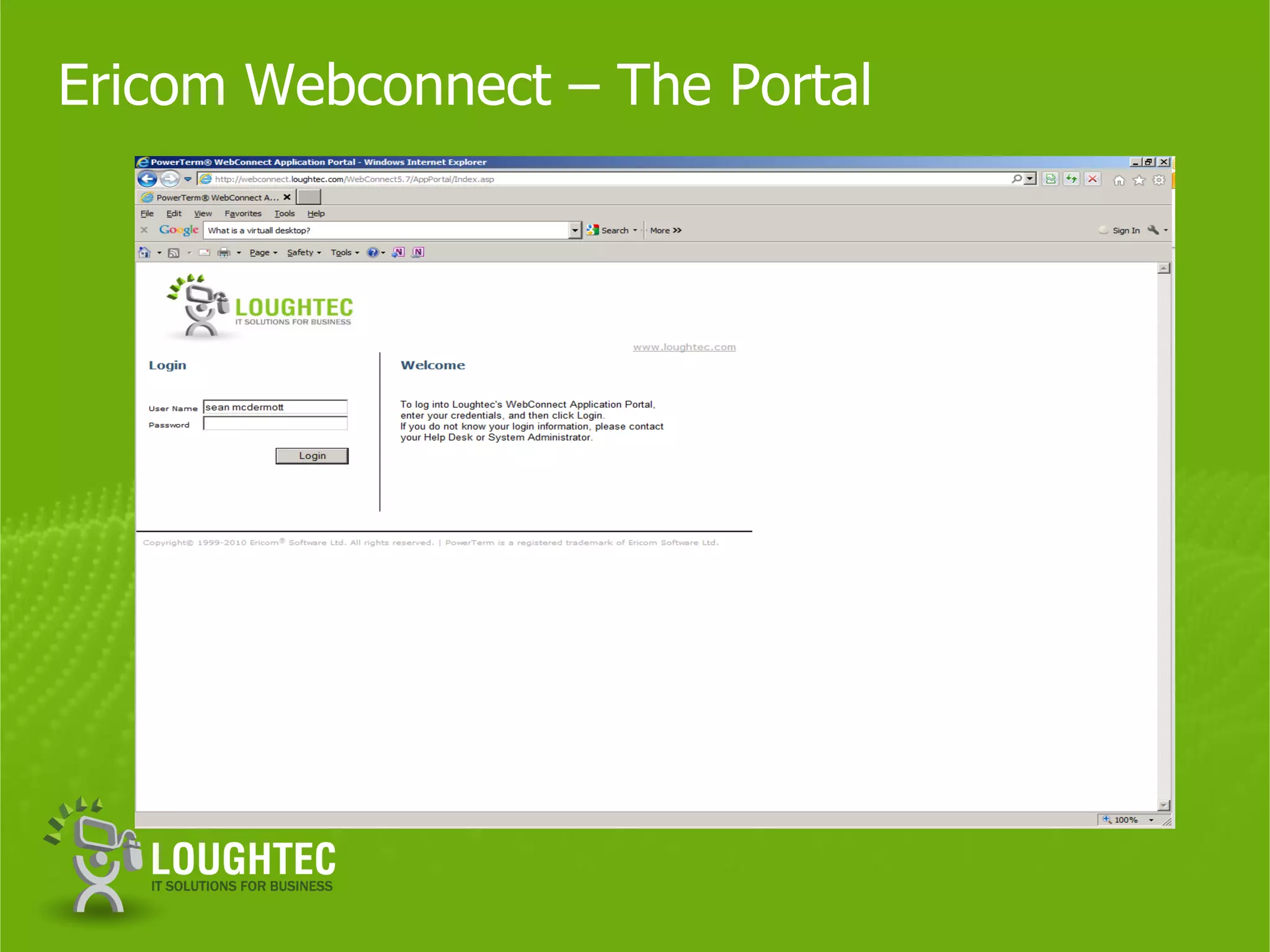 Ericom Webconnect – The Portal
 