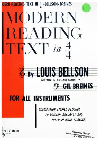 Louie Bellson and Gil Breines' modern reading text in 4:4  remastered-
