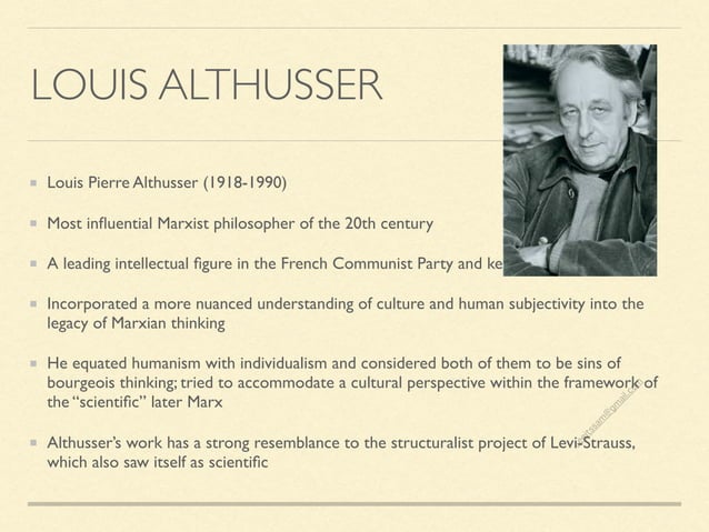 Structural Marxism Louis Althusser