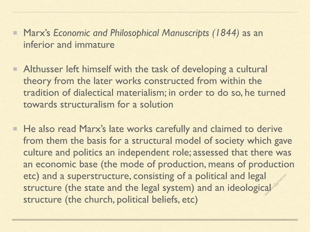 Structural Marxism Louis Althusser
