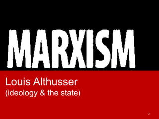 Louis Althusser's Ideology and Ideological State Apparatus in Graphics