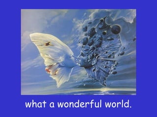 what a wonderful world.
 