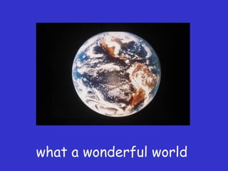 what a wonderful world
 